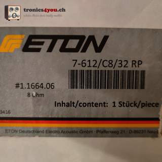 2x Tiefmitteltöner ETON 7-612/C8/32 RP 8 Ohm - 1. Paar