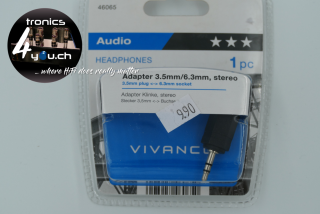 Adapter 3.5mm/6.3mm, stereo